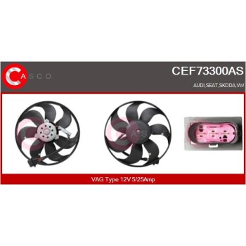 Ventilador, refrigeración del motor - CASCO CEF73300AS