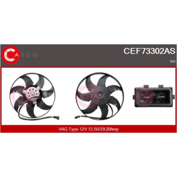 Ventilador, refrigeración del motor - CASCO CEF73302AS