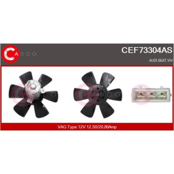 Ventilador, refrigeración del motor - CASCO CEF73304AS