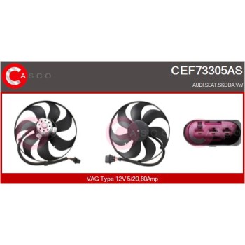 Ventilador, refrigeración del motor - CASCO CEF73305AS