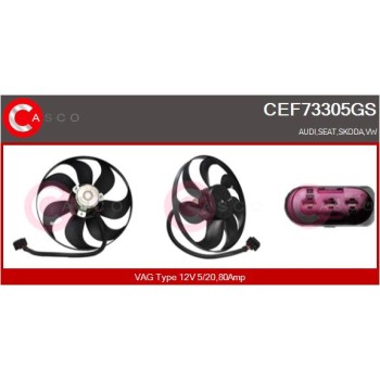 Ventilador, refrigeración del motor - CASCO CEF73305GS
