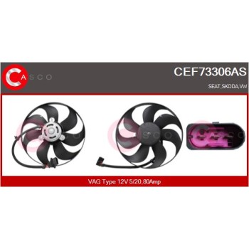 Ventilador, refrigeración del motor - CASCO CEF73306AS