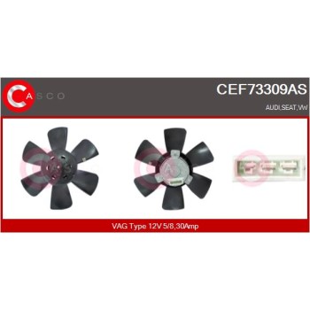 Ventilador, refrigeración del motor - CASCO CEF73309AS
