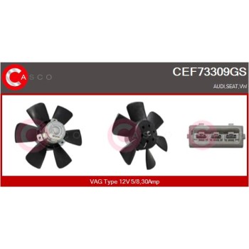 Ventilador, refrigeración del motor - CASCO CEF73309GS
