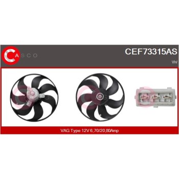 Ventilador, refrigeración del motor - CASCO CEF73315AS