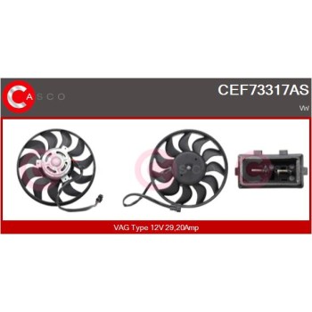 Ventilador, refrigeración del motor - CASCO CEF73317AS