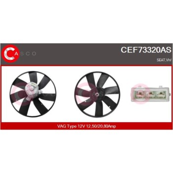 Ventilador, refrigeración del motor - CASCO CEF73320AS
