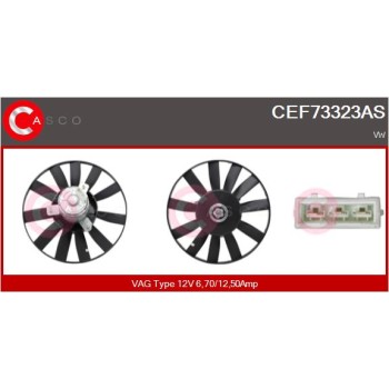 Ventilador, refrigeración del motor - CASCO CEF73323AS