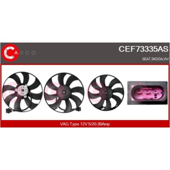 Ventilador, refrigeración del motor - CASCO CEF73335AS