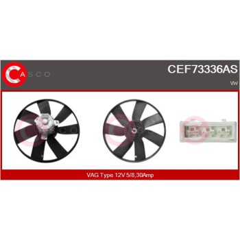 Ventilador, refrigeración del motor - CASCO CEF73336AS