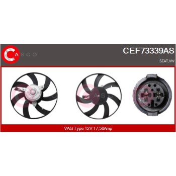 Ventilador, refrigeración del motor - CASCO CEF73339AS