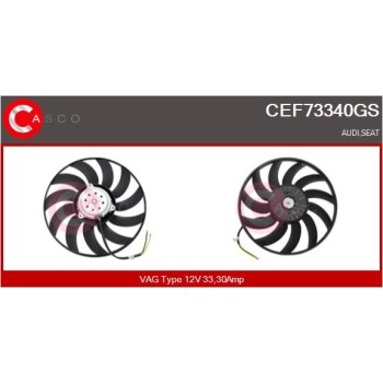 Ventilador, refrigeración del motor - CASCO CEF73340GS