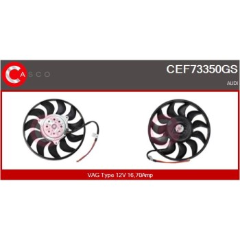 Ventilador, refrigeración del motor - CASCO CEF73350GS