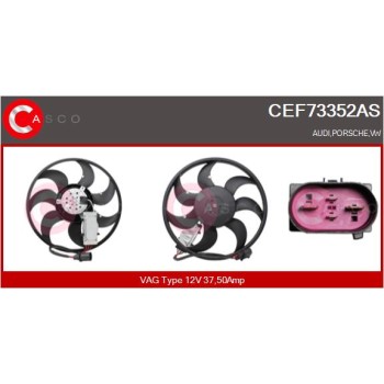Ventilador, refrigeración del motor - CASCO CEF73352AS