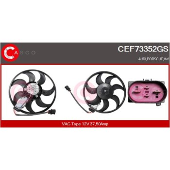 Ventilador, refrigeración del motor - CASCO CEF73352GS