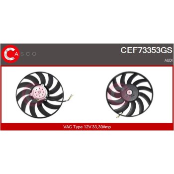 Ventilador, refrigeración del motor - CASCO CEF73353GS