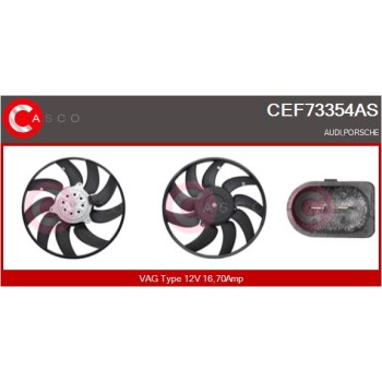 Ventilador, refrigeración del motor - CASCO CEF73354AS
