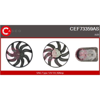 Ventilador, refrigeración del motor - CASCO CEF73359AS