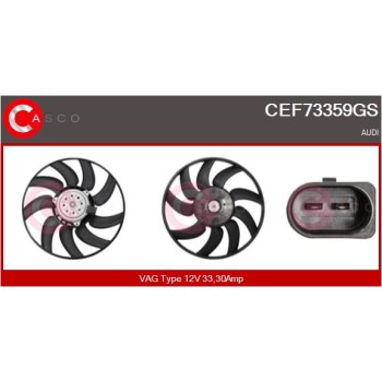 Ventilador, refrigeración del motor - CASCO CEF73359GS