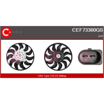 Ventilador, refrigeración del motor - CASCO CEF73360GS