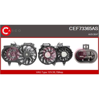 Ventilador, refrigeración del motor - CASCO CEF73365AS