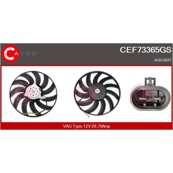 Ventilador, refrigeración del motor - CASCO CEF73365GS