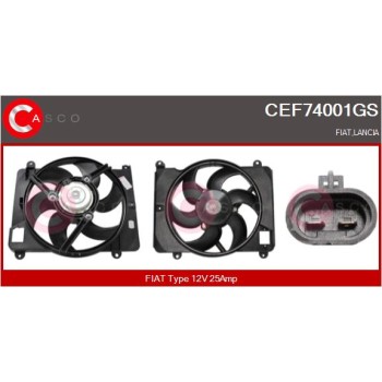 Motor eléctrico, ventilador del radiador - CASCO CEF74001GS