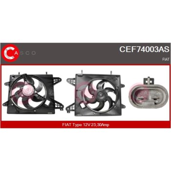 Motor eléctrico, ventilador del radiador - CASCO CEF74003AS