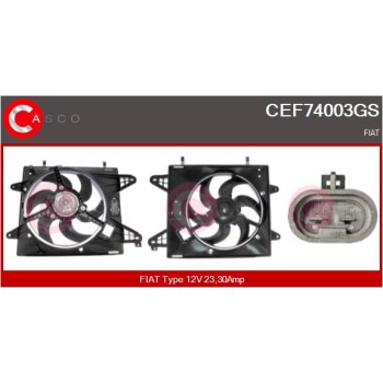 Motor eléctrico, ventilador del radiador - CASCO CEF74003GS