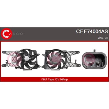 Motor eléctrico, ventilador del radiador - CASCO CEF74004AS