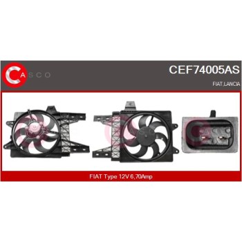 Motor eléctrico, ventilador del radiador - CASCO CEF74005AS