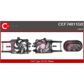 Motor eléctrico, ventilador del radiador - CASCO CEF74011GS