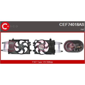 Motor eléctrico, ventilador del radiador - CASCO CEF74018AS