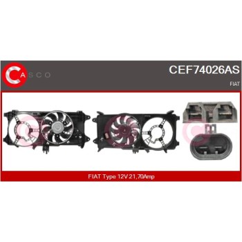 Motor eléctrico, ventilador del radiador - CASCO CEF74026AS