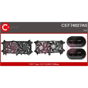 Motor eléctrico, ventilador del radiador - CASCO CEF74027AS