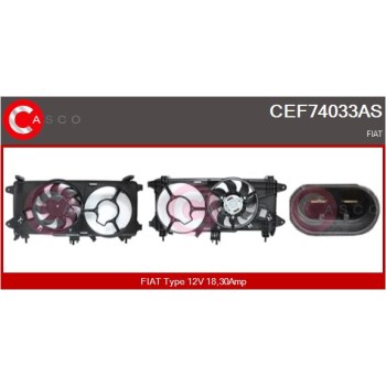 Motor eléctrico, ventilador del radiador - CASCO CEF74033AS