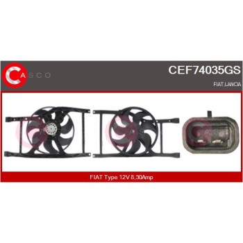 Motor eléctrico, ventilador del radiador - CASCO CEF74035GS