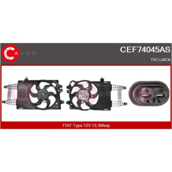 Motor eléctrico, ventilador del radiador - CASCO CEF74045AS