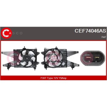 Motor eléctrico, ventilador del radiador - CASCO CEF74046AS