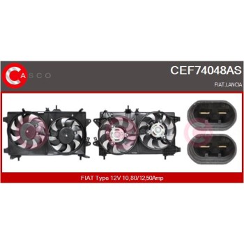 Motor eléctrico, ventilador del radiador - CASCO CEF74048AS