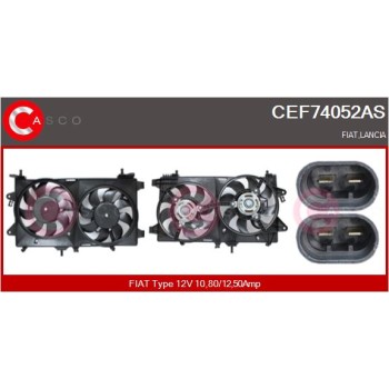 Motor eléctrico, ventilador del radiador - CASCO CEF74052AS