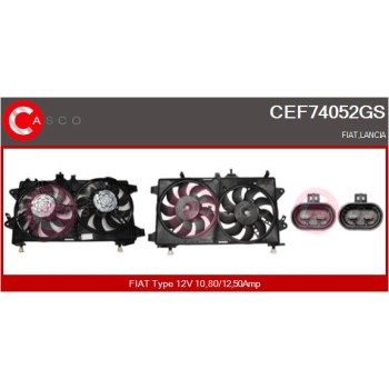Motor eléctrico, ventilador del radiador - CASCO CEF74052GS