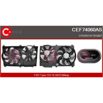 Motor eléctrico, ventilador del radiador - CASCO CEF74060AS