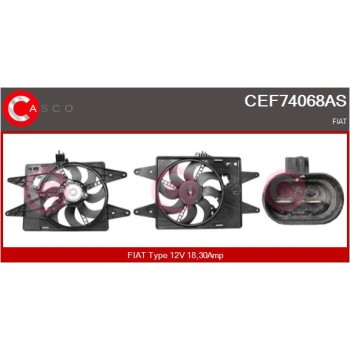 Motor eléctrico, ventilador del radiador - CASCO CEF74068AS