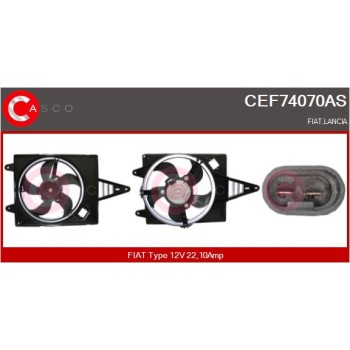 Motor eléctrico, ventilador del radiador - CASCO CEF74070AS