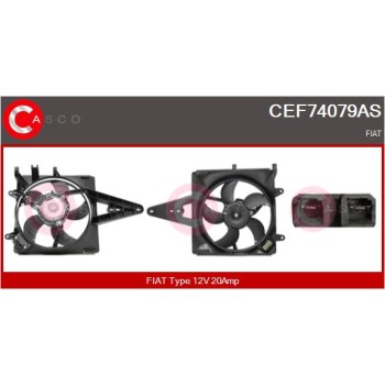 Motor eléctrico, ventilador del radiador - CASCO CEF74079AS