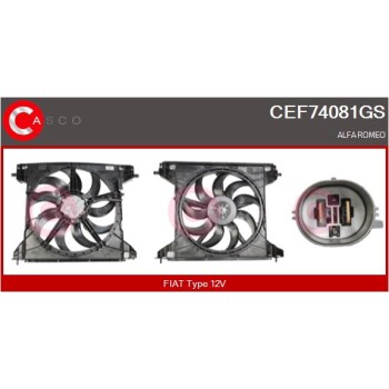 Motor eléctrico, ventilador del radiador - CASCO CEF74081GS