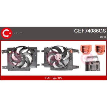 Motor eléctrico, ventilador del radiador - CASCO CEF74086GS