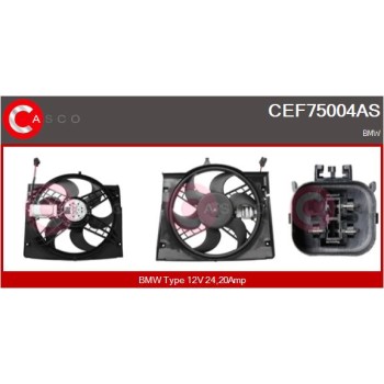 Motor eléctrico, ventilador del radiador - CASCO CEF75004AS