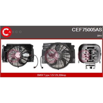 Motor eléctrico, ventilador del radiador - CASCO CEF75005AS